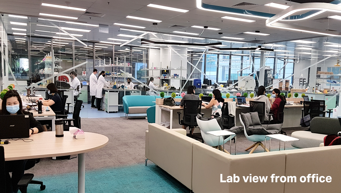 Lab view from office Prestige Biopharma Singapore