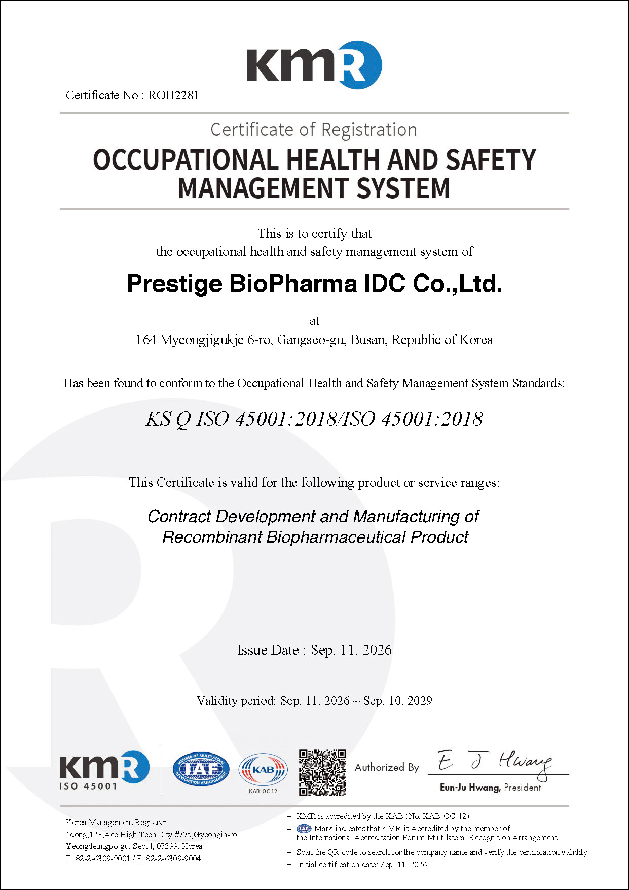ISO 45001 Certification